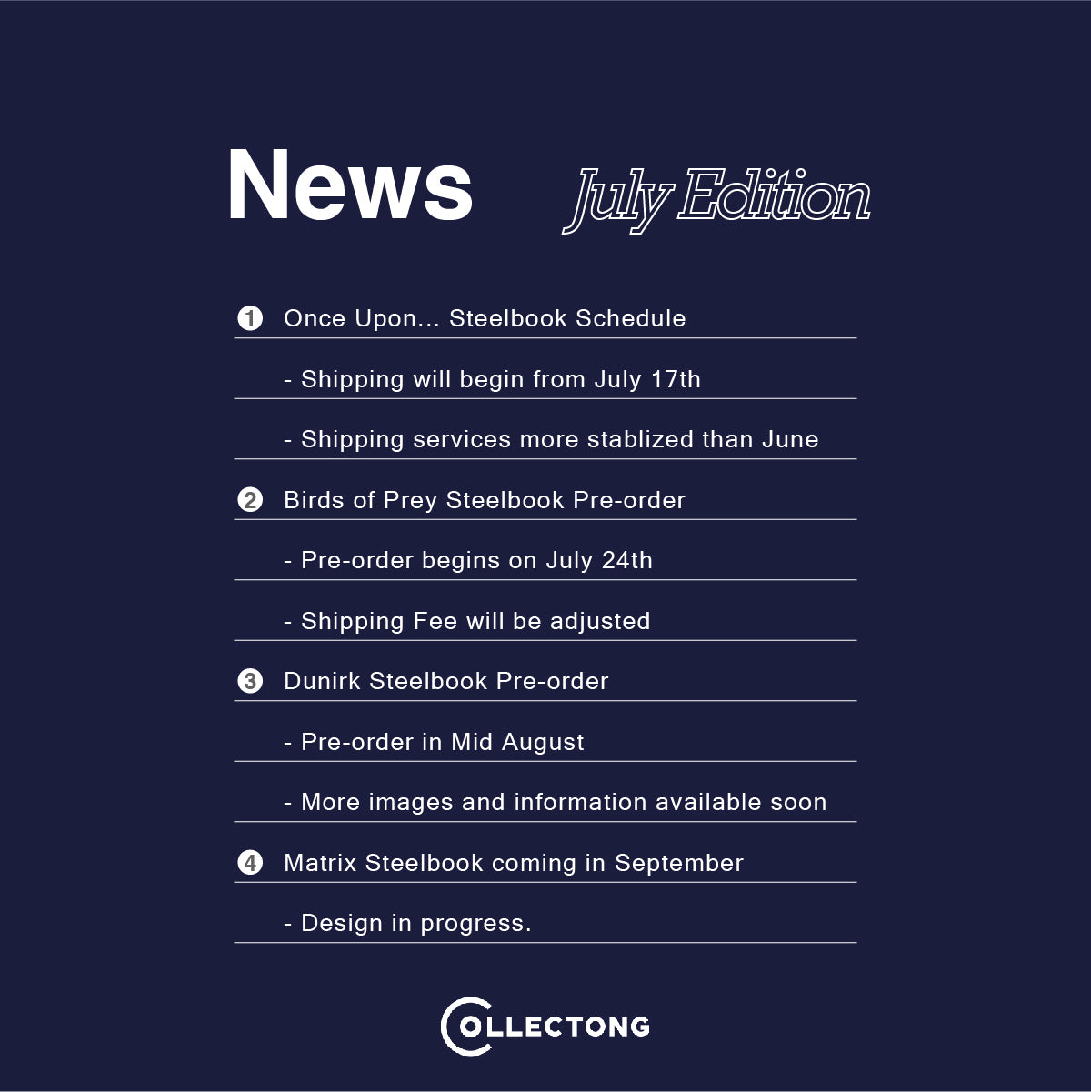 July News from Collectong