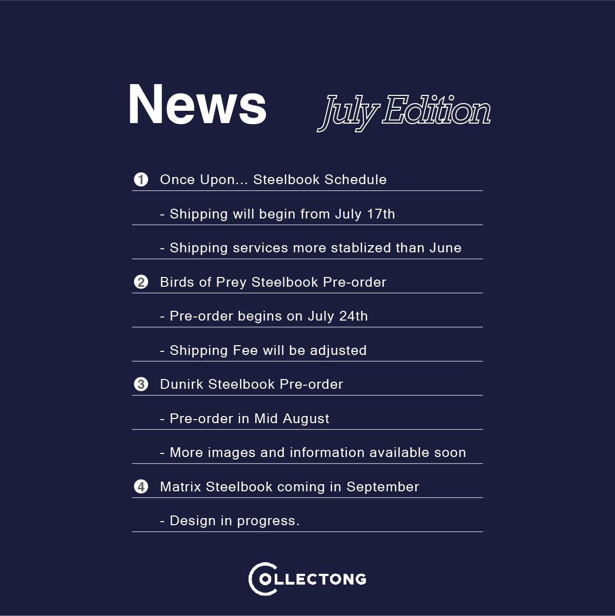 July News from Collectong - Collectong