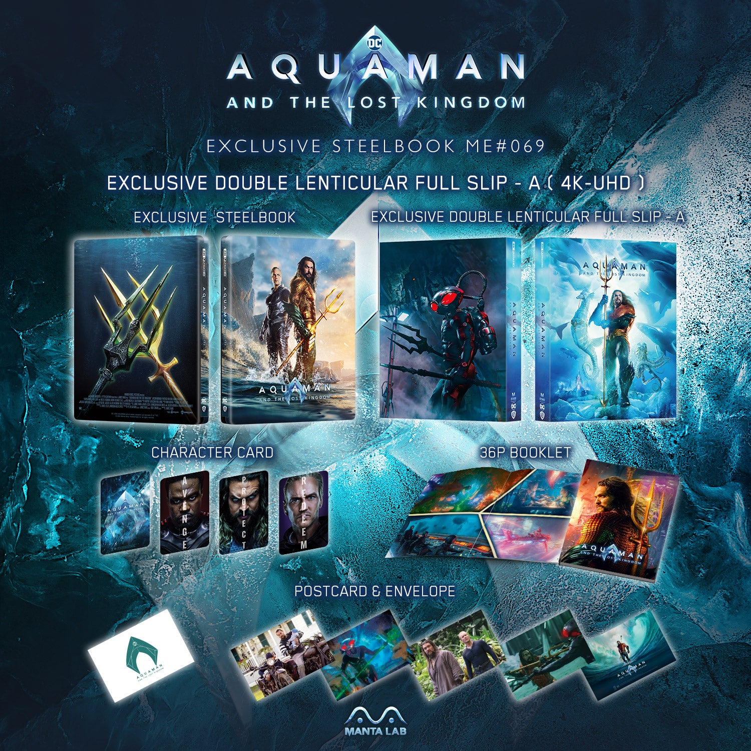 [ME#69] Aquaman and The Lost Kingdom Steelbook (Double Lenticular Full Slip-A)
