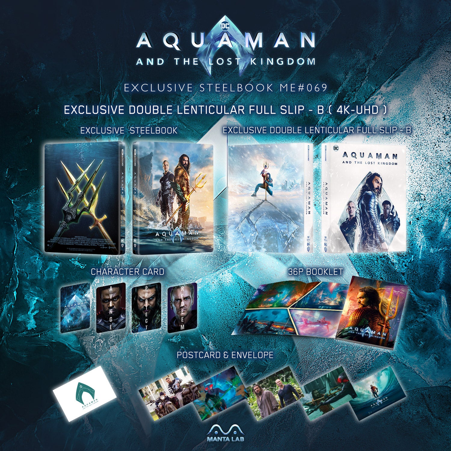 [ME#69] Aquaman and The Lost Kingdom Steelbook (Double Lenticular Full Slip-B)