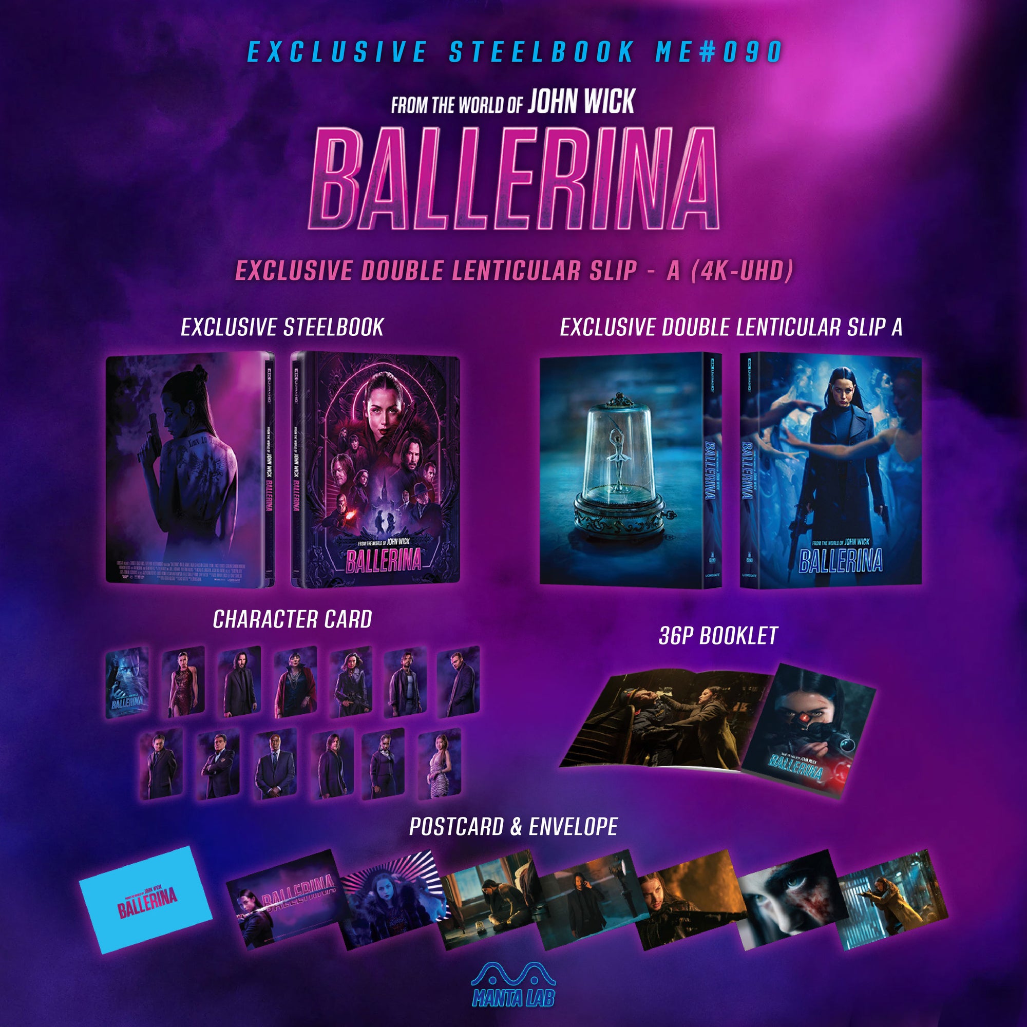 [ME#90] From the World of John Wick: Ballerina Steelbook (Double Lenticular Full Slip A)