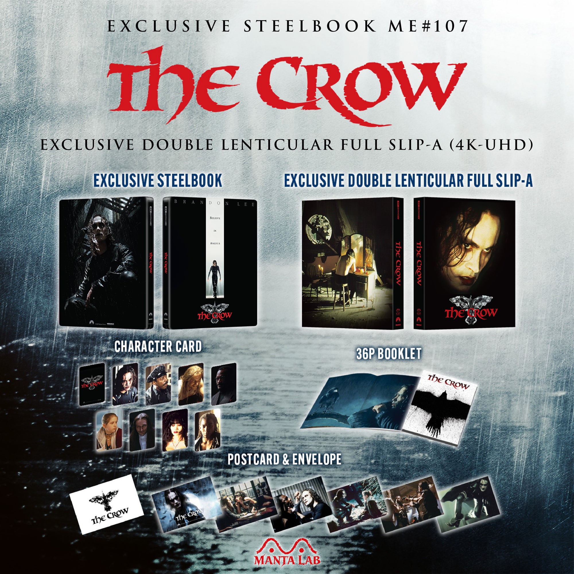 [ME#107] The Crow Steelbook (Double Lenticular Full Slip-A)