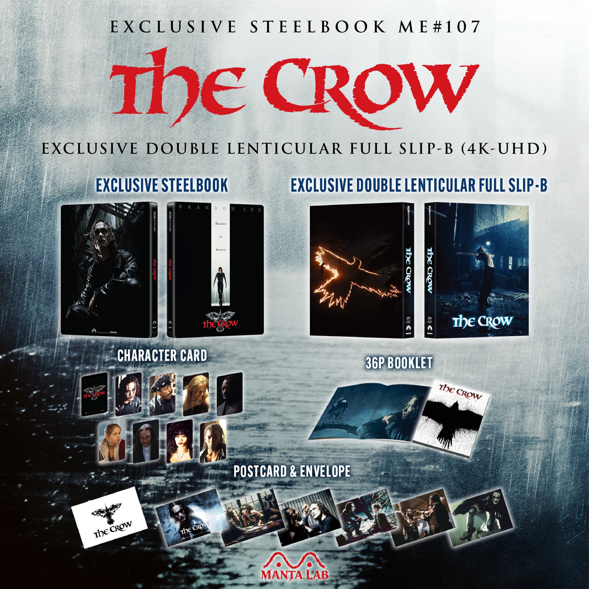 [ME#107] The Crow Steelbook (Double Lenticular Full Slip-B)