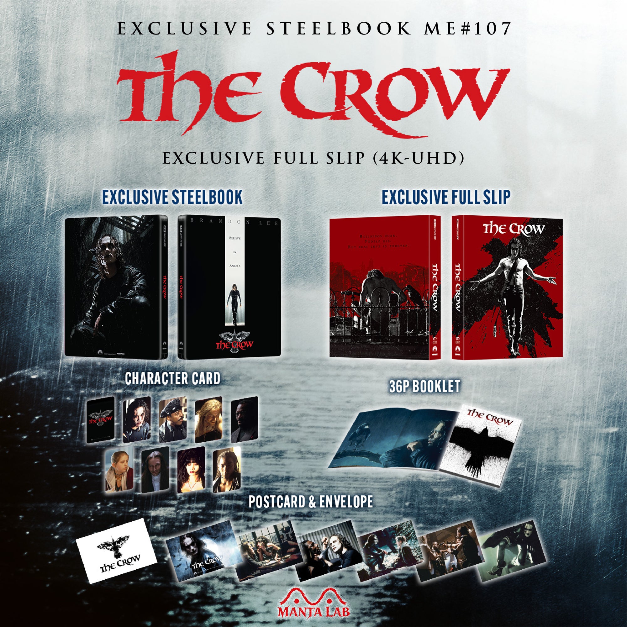 [ME#107] The Crow Steelbook (Full Slip)