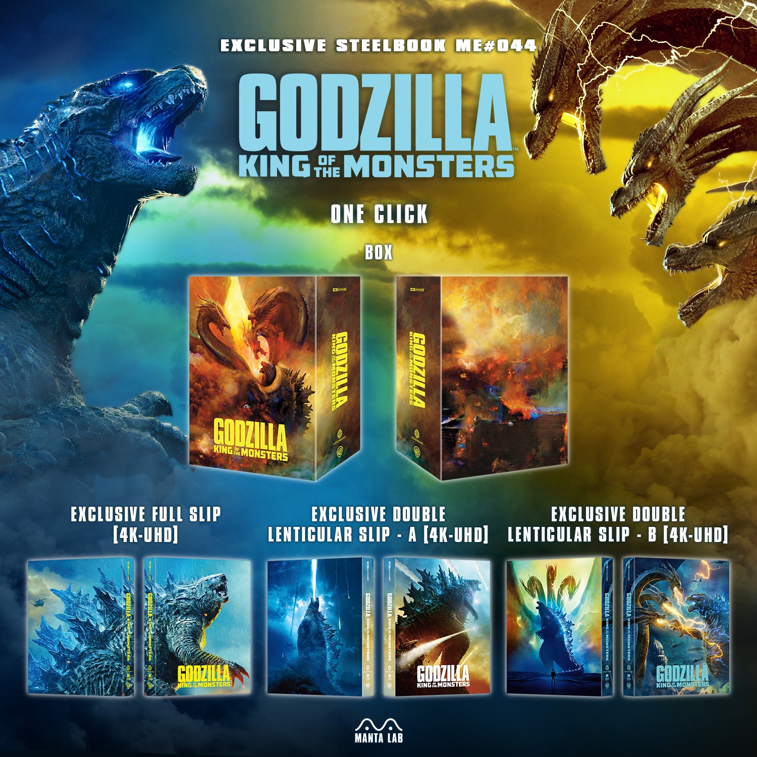 [ME#44] Godzilla: King of the Monsters Steelbook (One Click)