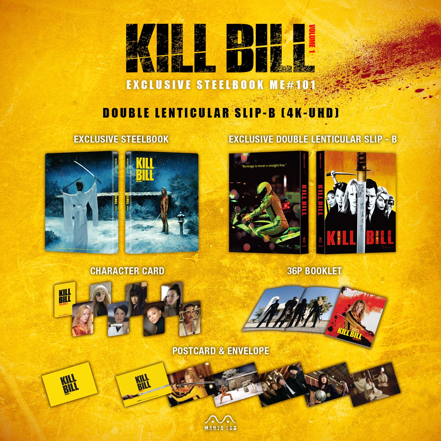 [ME#101] Kill Bill Vol.1 Steelbook (Double Lenticular Full Slip-B)