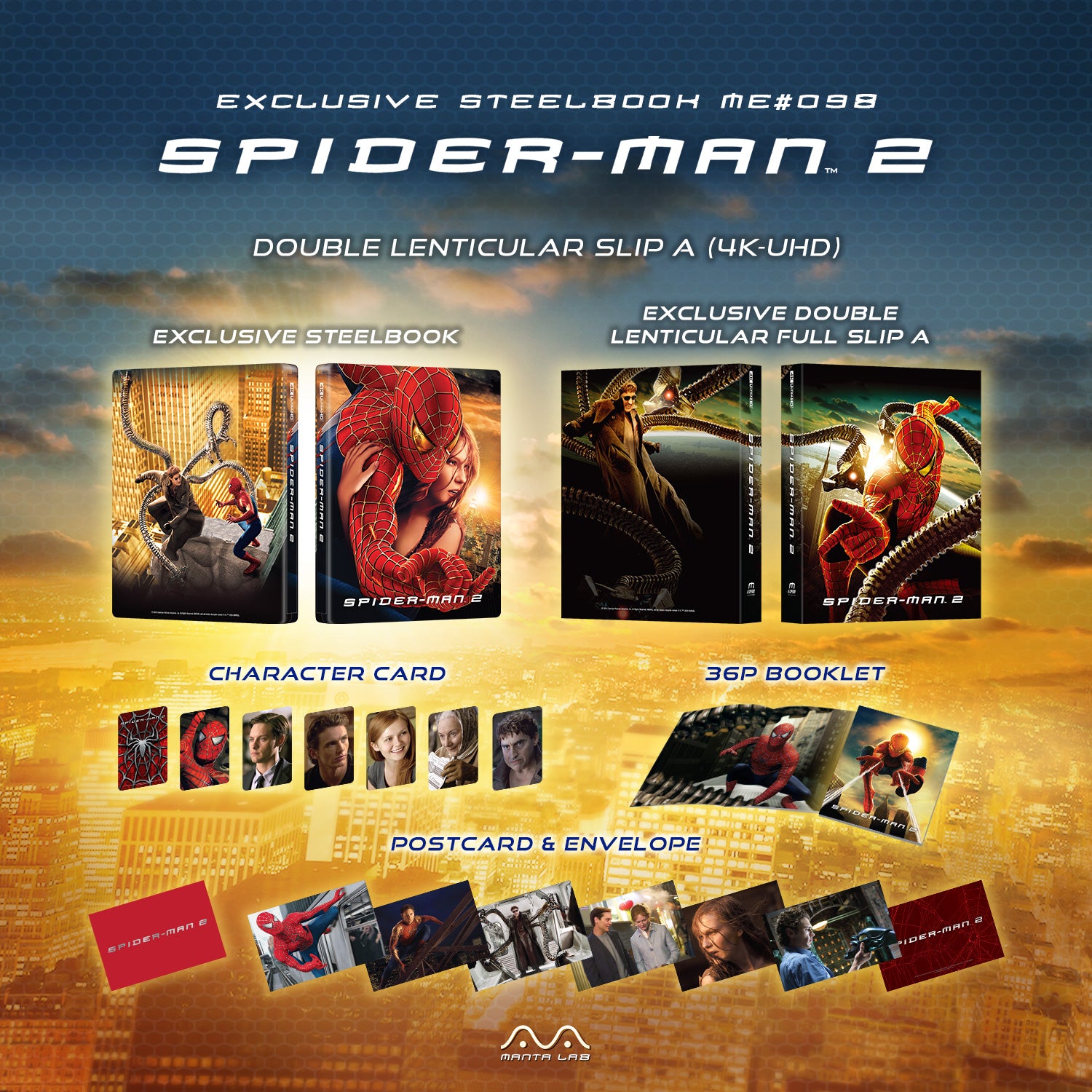 [ME#98] Spider-Man 2 Steelbook (Double Lenticular Full Slip-A)