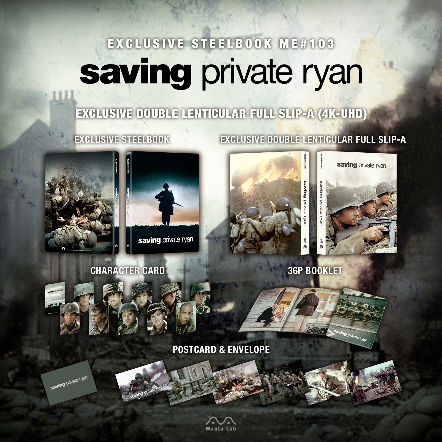 [ME#103] Saving Private Ryan Steelbook (Double Lenticular Full Slip-A)