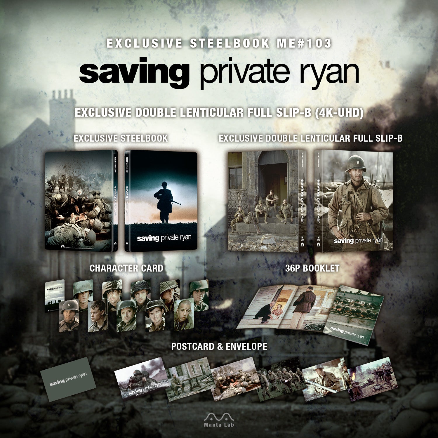 [ME#103] Saving Private Ryan Steelbook (Double Lenticular Full Slip-B)