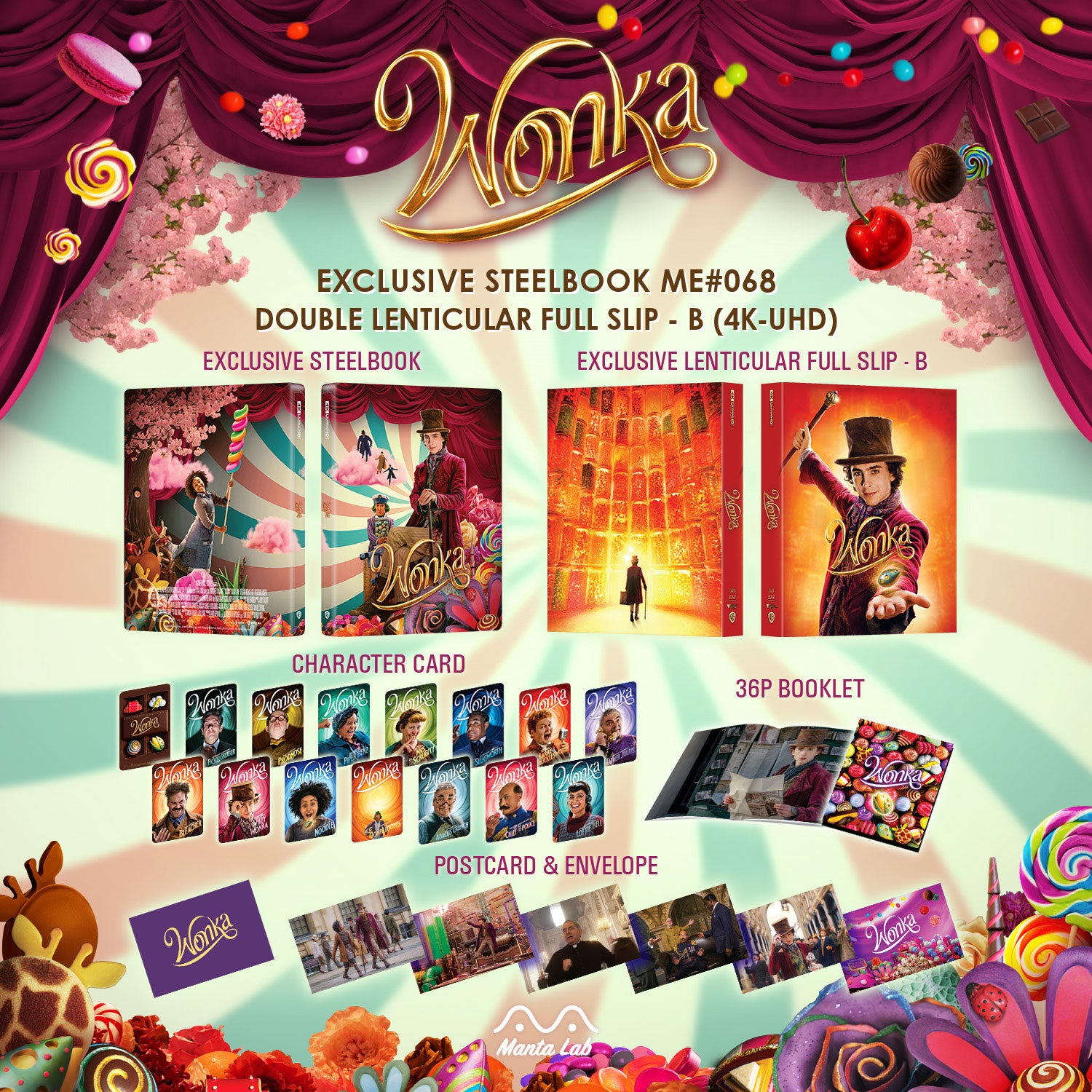[ME#68] Wonka Steelbook (Double Lenticular Full Slip-B)