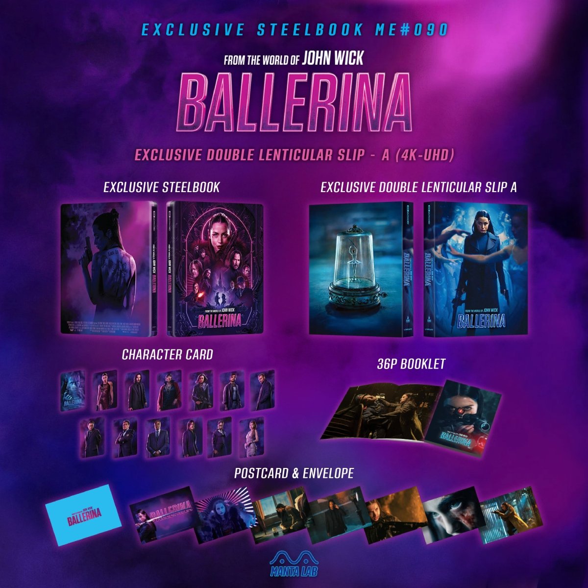 [ME90] From the World of John Wick: Ballerina Steelbook (Double Lenticular Full Slip A) in - STEELBOOK by KAM &amp; RONSON | Collectong