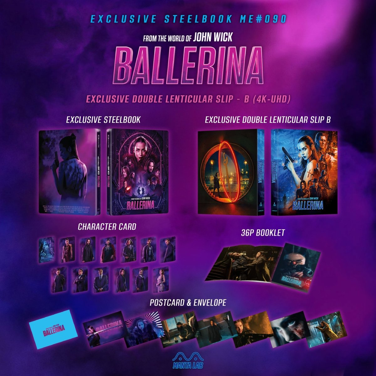 [ME90] From the World of John Wick: Ballerina Steelbook (Double Lenticular Full Slip B) in - STEELBOOK by KAM &amp; RONSON | Collectong