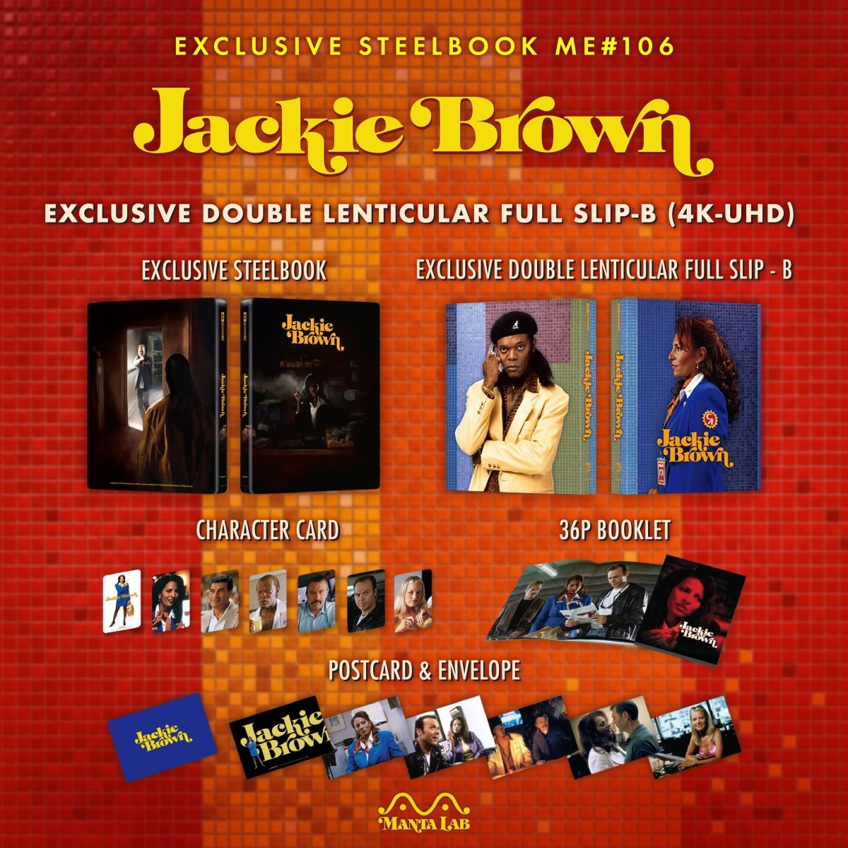 [ME#106] Jackie Brown Steelbook (Double Lenticular Full Slip-B) in - STEELBOOK by LIONSGATE | Collectong
