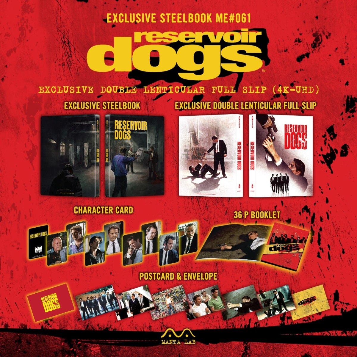 [ME61] Reservoir Dogs Steelbook (Double Lenticular Full Slip) in - STEELBOOK by LIONSGATE | Collectong