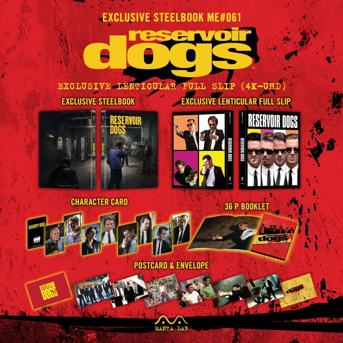 [ME61] Reservoir Dogs Steelbook (Lenticular Full Slip) in - STEELBOOK by LIONSGATE | Collectong