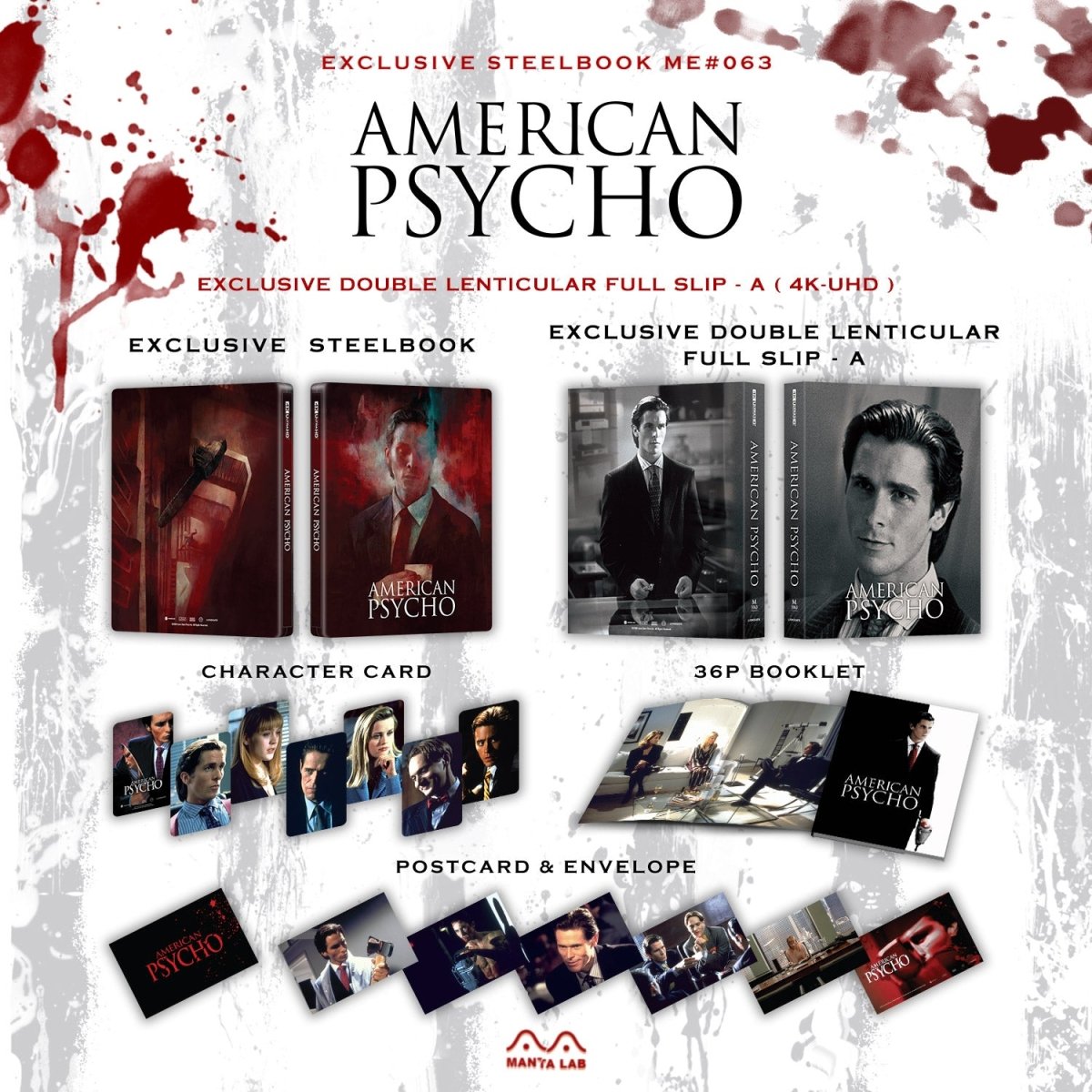 [ME63] American Psycho Steelbook (Double Lenticular Full Slip-A) in - STEELBOOK by LIONSGATE | Collectong