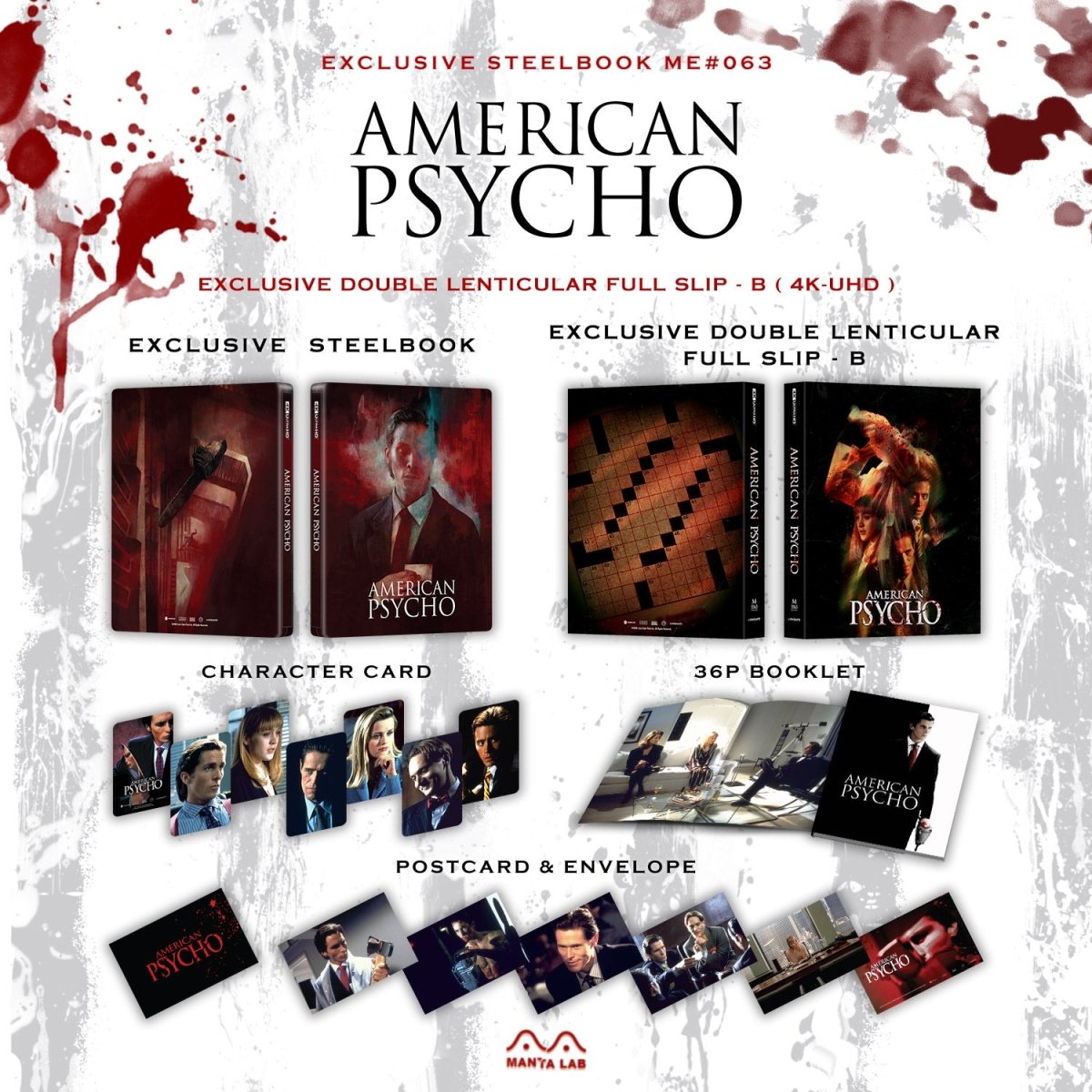 [ME63] American Psycho Steelbook (Double Lenticular Full Slip-B) in - STEELBOOK by LIONSGATE | Collectong