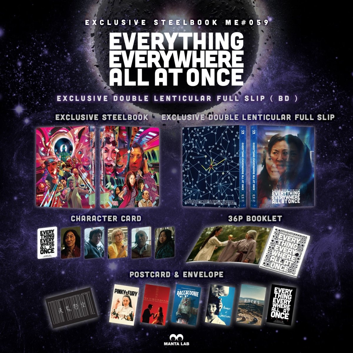 [ME59] Everything Everywhere All At Once Steelbook (Double Lenticular Full Slip) in - STEELBOOK by PANORAMA | Collectong