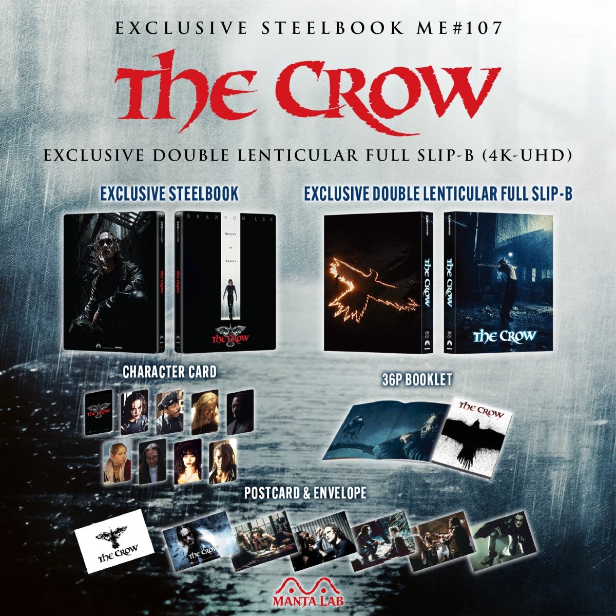 [ME#107] The Crow Steelbook (Double Lenticular Full Slip-B) in - STEELBOOK by PARAMOUNT | Collectong