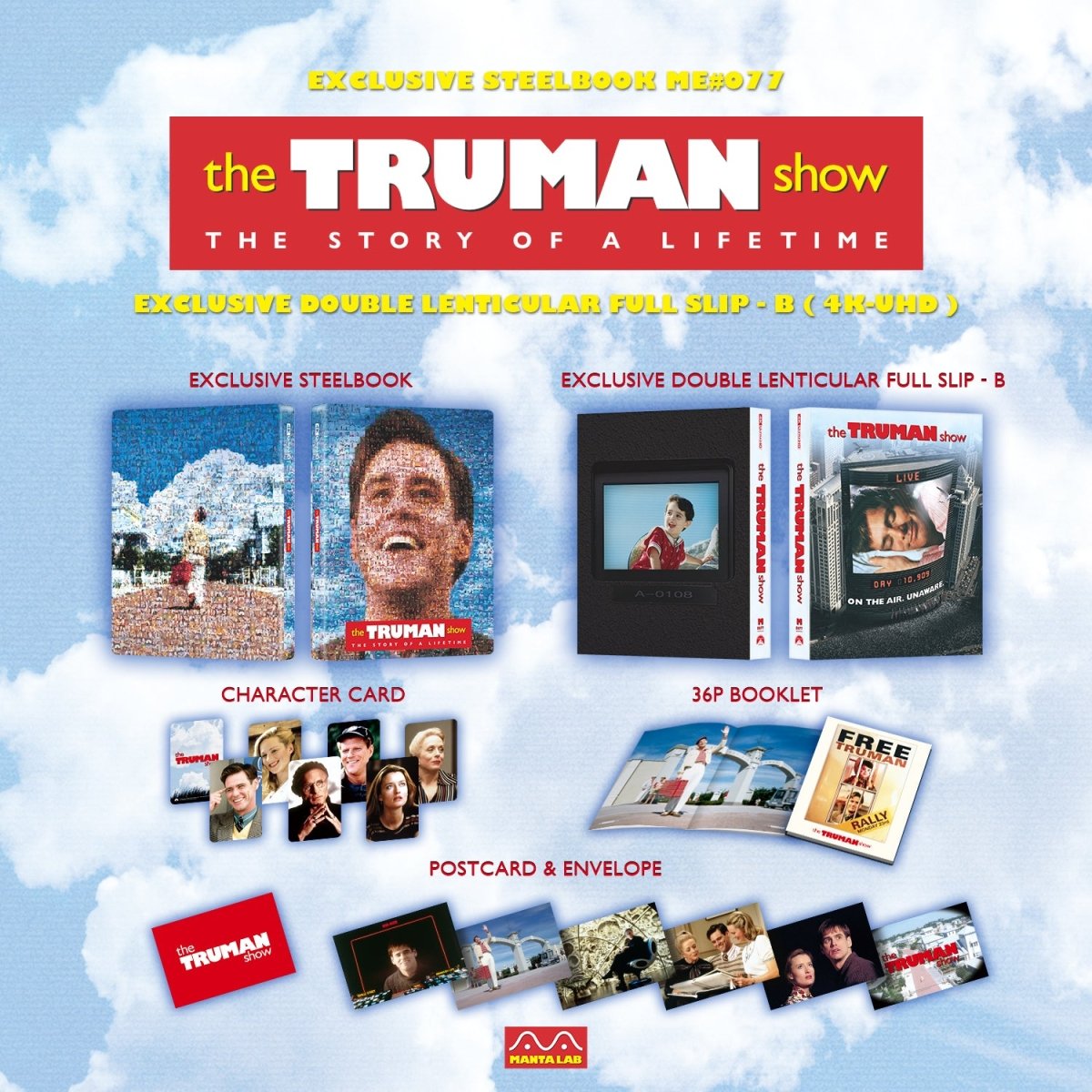 [ME77] The Truman Show Steelbook (Double Lenticular Full Slip-B) in - STEELBOOK by PARAMOUNT | Collectong