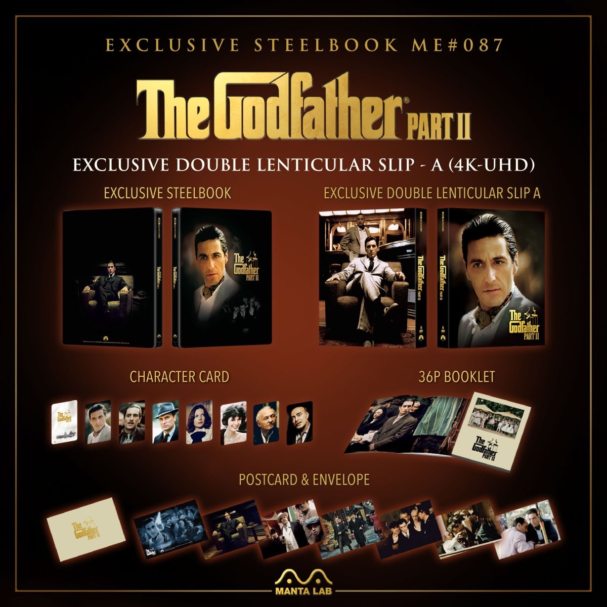 [ME87] The Godfather Part II Steelbook (Double Lenticular Full Slip-A) in - STEELBOOK by PARAMOUNT | Collectong