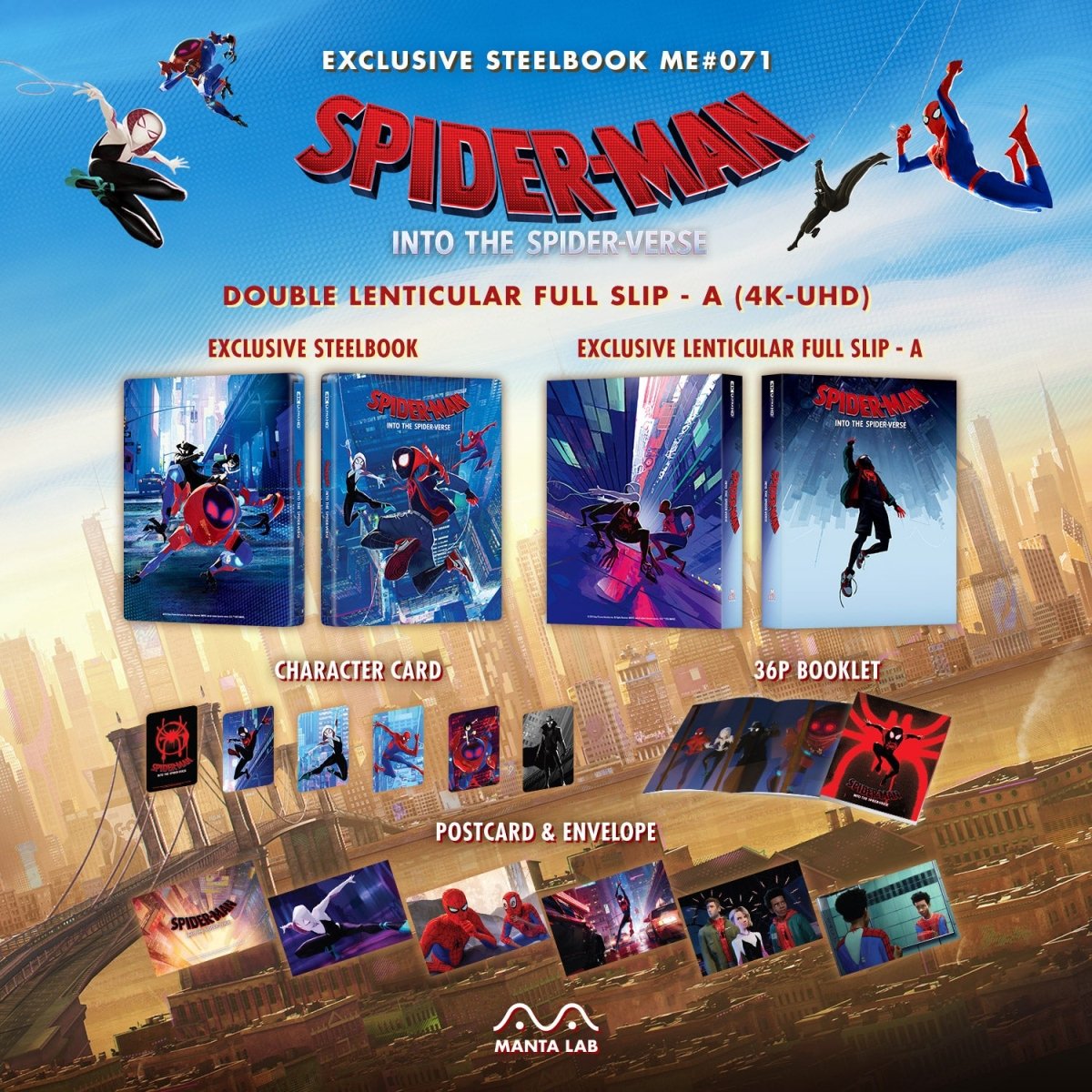 [ME71] Spider-Man: Into the Spider-Verse Steelbook (Double Lenticular Full Slip-A) in - STEELBOOK by SONY | Collectong