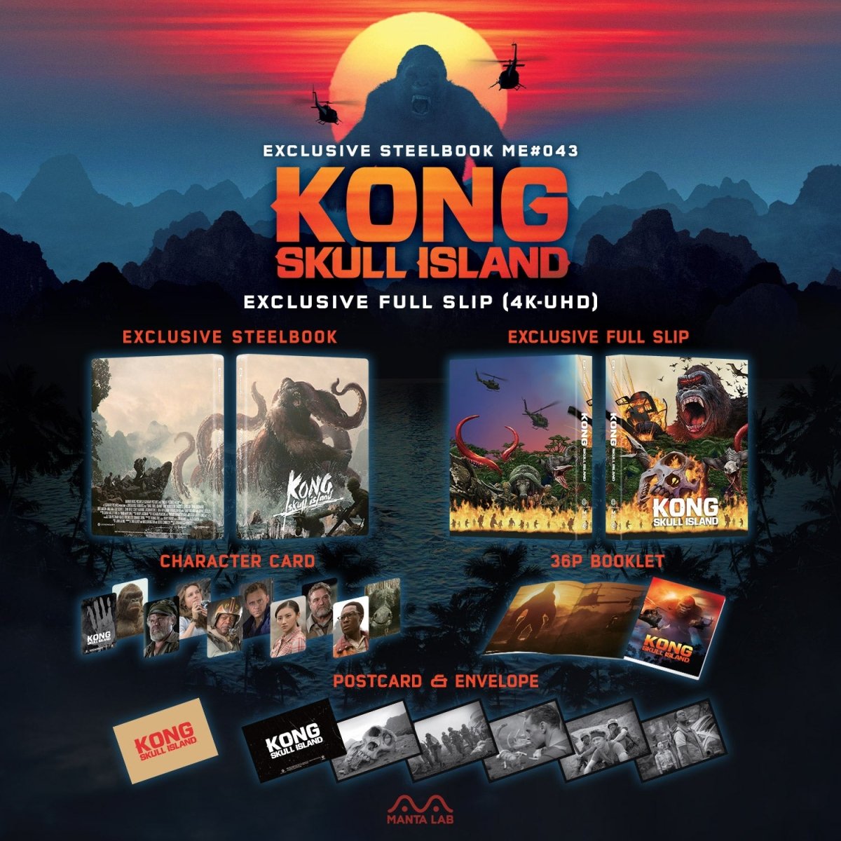 [ME43] Kong: Skull Island Steelbook (Full Slip) in - STEELBOOK by WARNER | Collectong