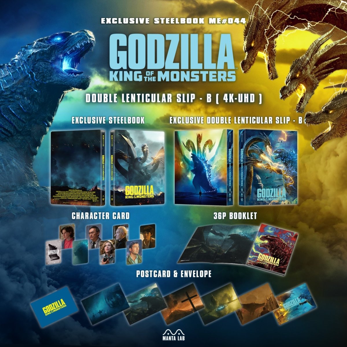 [ME44] Godzilla: King of the Monsters Steelbook (Double Lenticular Full Slip-B) in - STEELBOOK by WARNER | Collectong