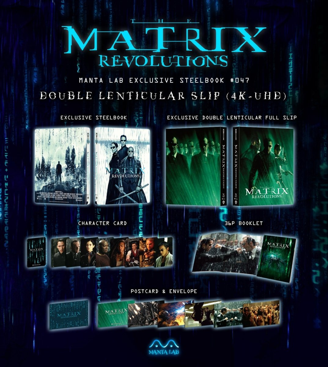 [ME47] The Matrix Revolutions Steelbook (Double Lenticular Full Slip) in - STEELBOOK by WARNER | Collectong