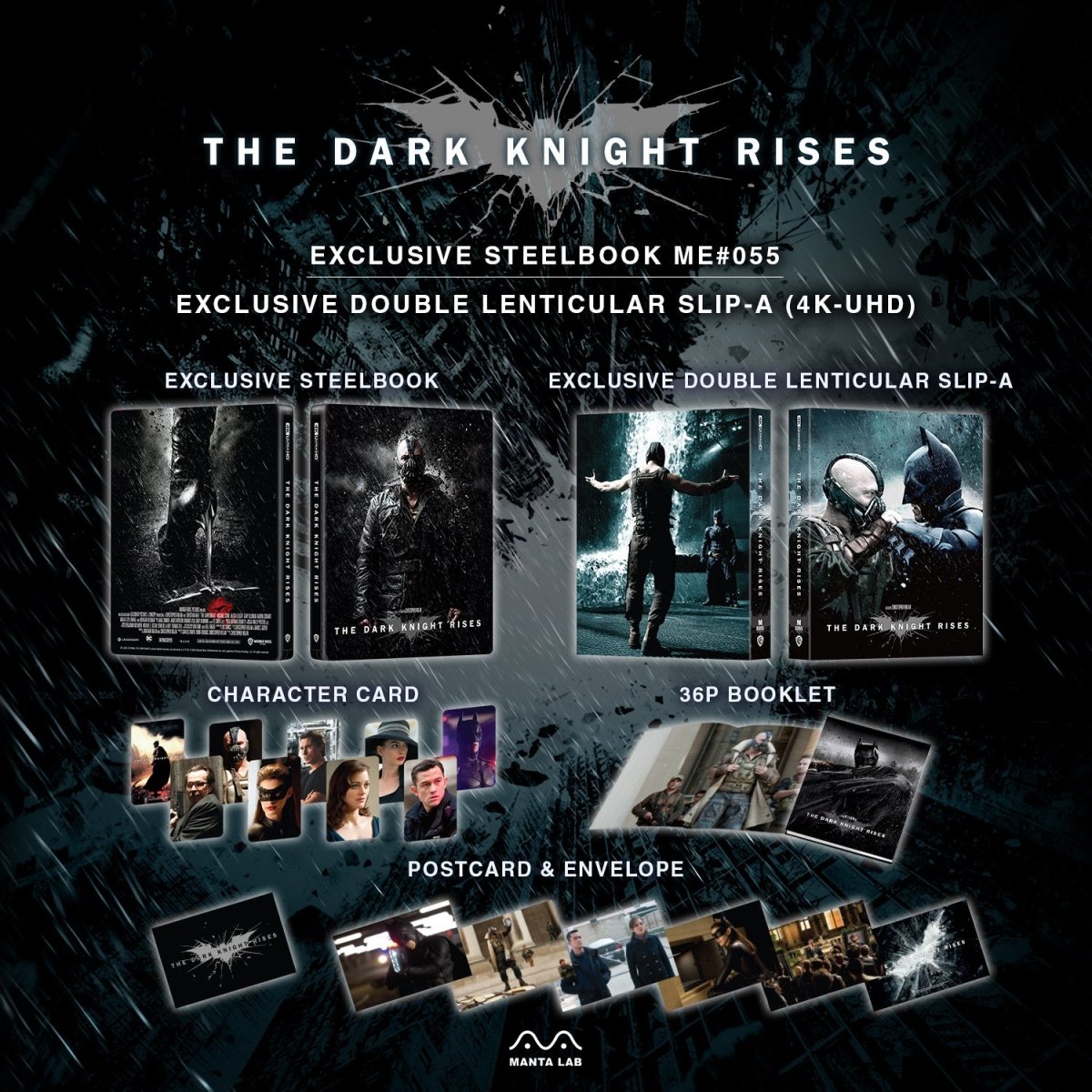 [ME55] The Dark Knight Rises Steelbook (Double Lenticular Full Slip-A) in - STEELBOOK by WARNER | Collectong