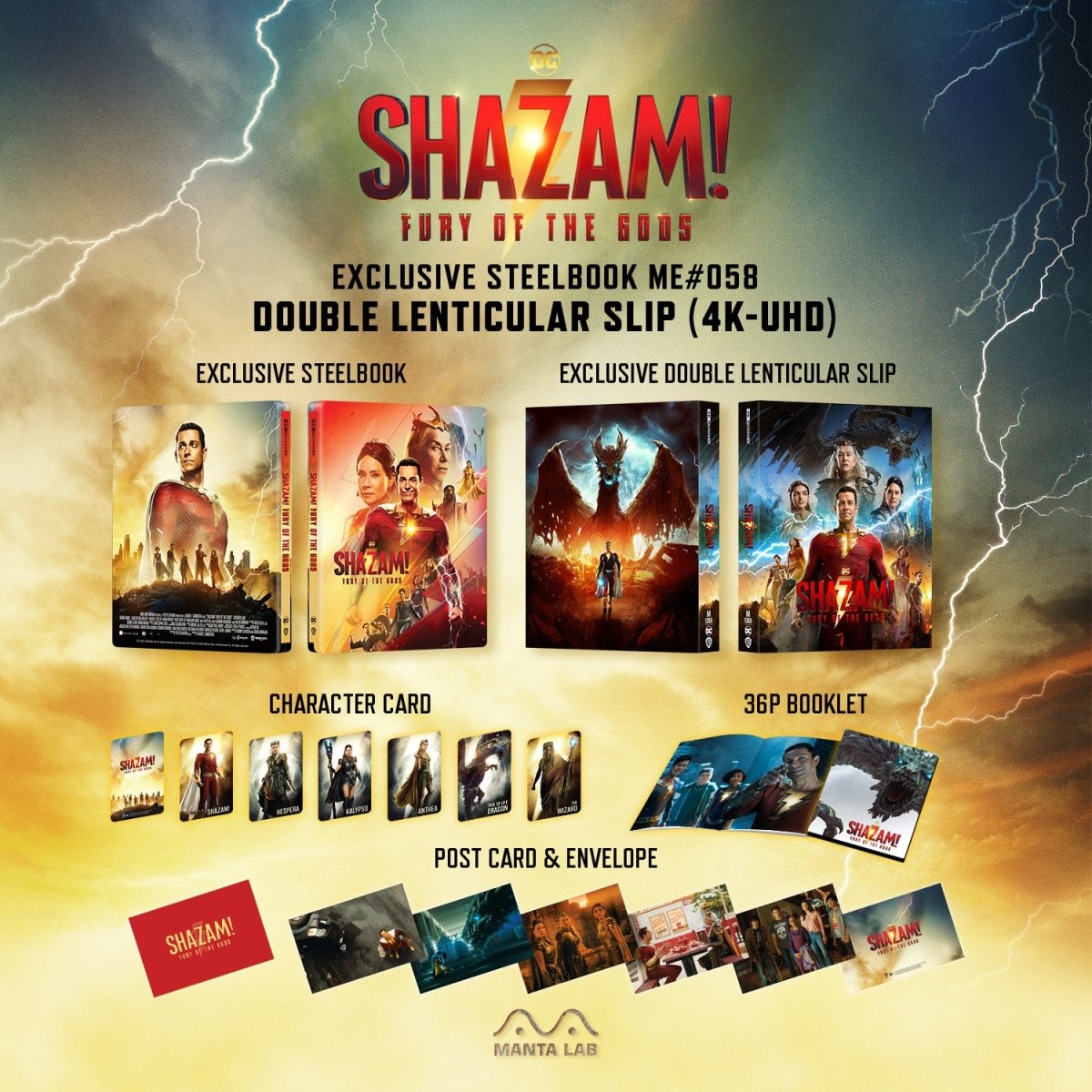 [ME58] Shazam! Fury of Gods Steelbook (Double Lenticular Full Slip) in - STEELBOOK by WARNER | Collectong