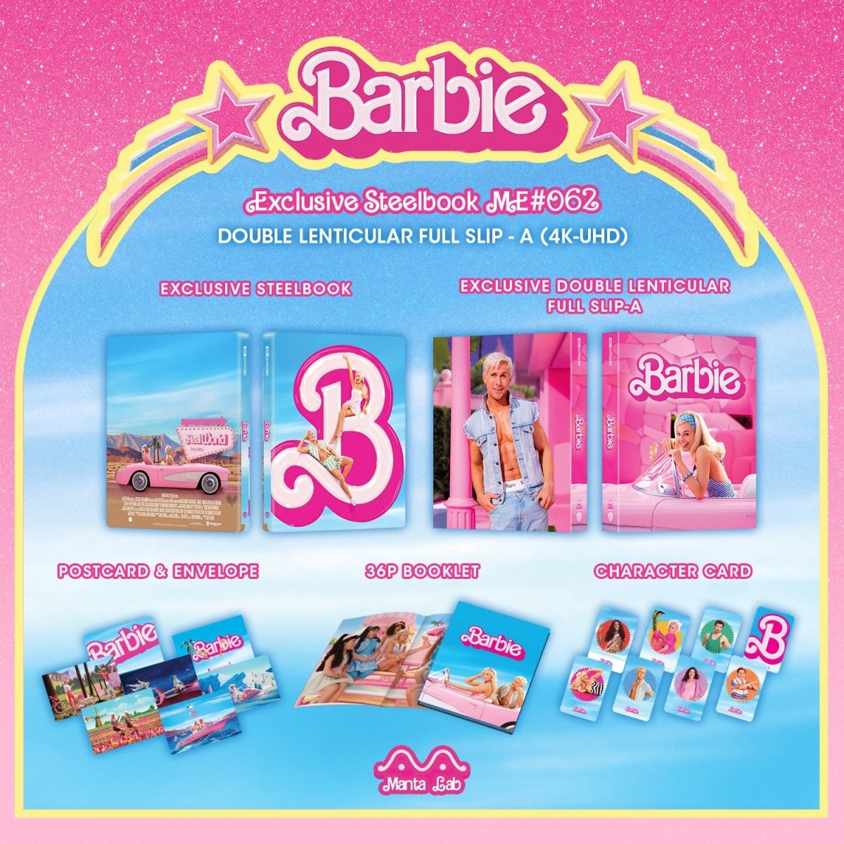 [ME62] Barbie Steelbook (Double Lenticular Full Slip A) in - STEELBOOK by WARNER | Collectong
