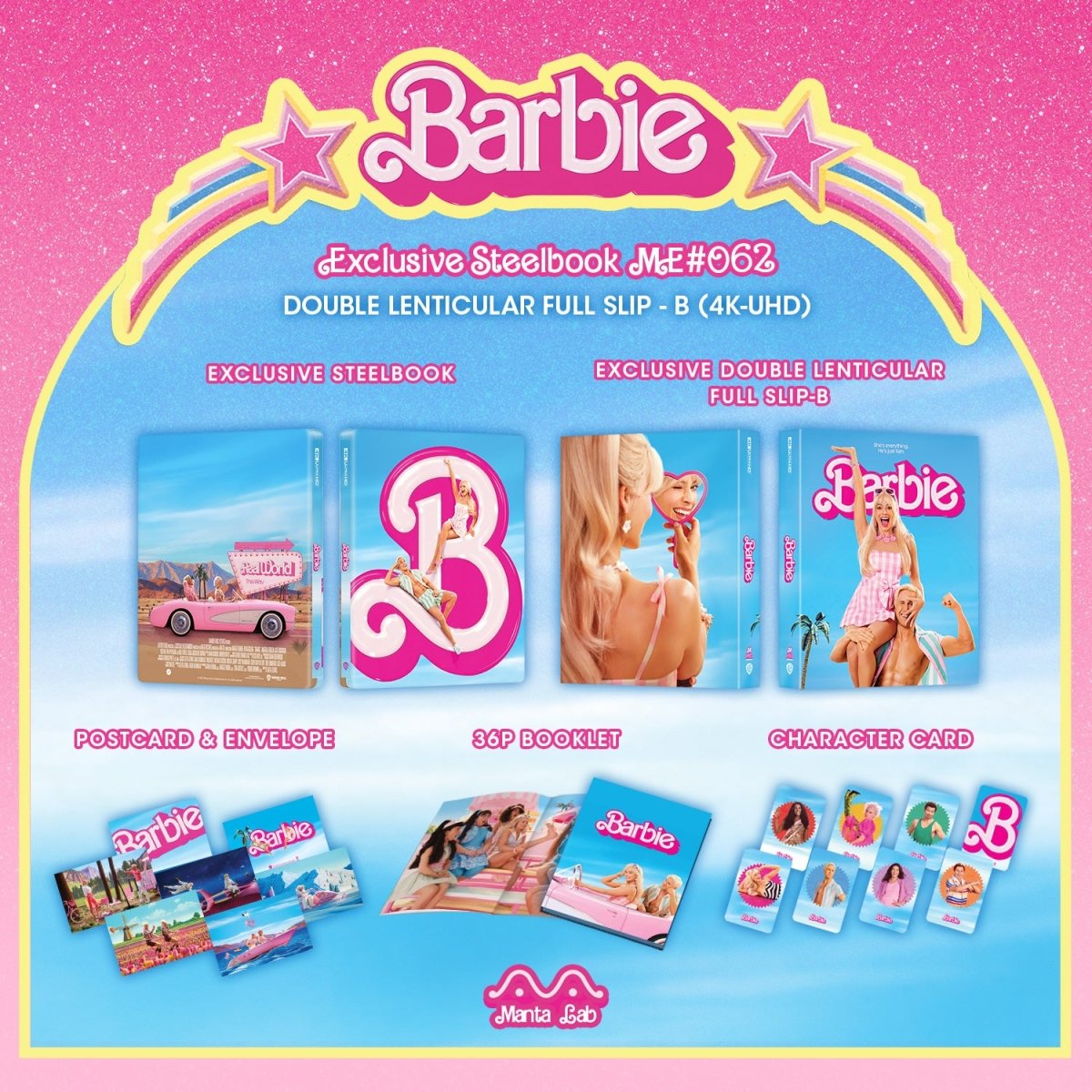 [ME62] Barbie Steelbook (Double Lenticular Full Slip B) in - STEELBOOK by WARNER | Collectong