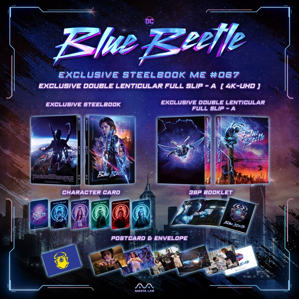 [ME67] Blue Beetle Steelbook (Double Lenticular Full Slip-A) in - STEELBOOK by WARNER | Collectong