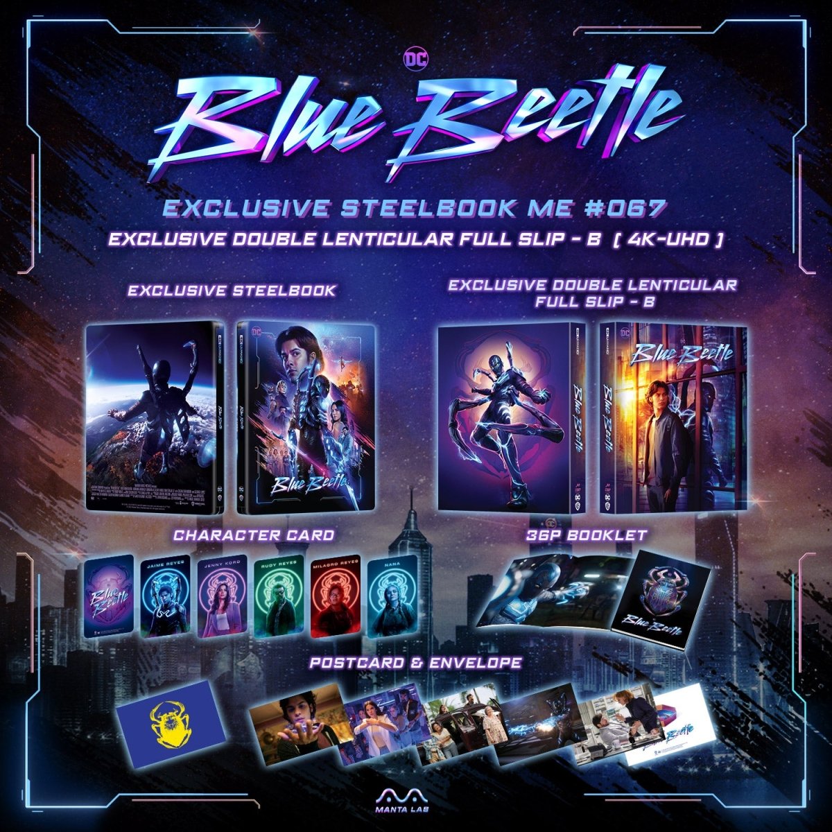 [ME67] Blue Beetle Steelbook (Double Lenticular Full Slip-B) in - STEELBOOK by WARNER | Collectong