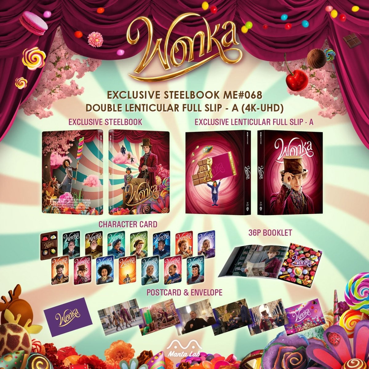[ME68] Wonka Steelbook (Double Lenticular Full Slip-A) in - STEELBOOK by WARNER | Collectong