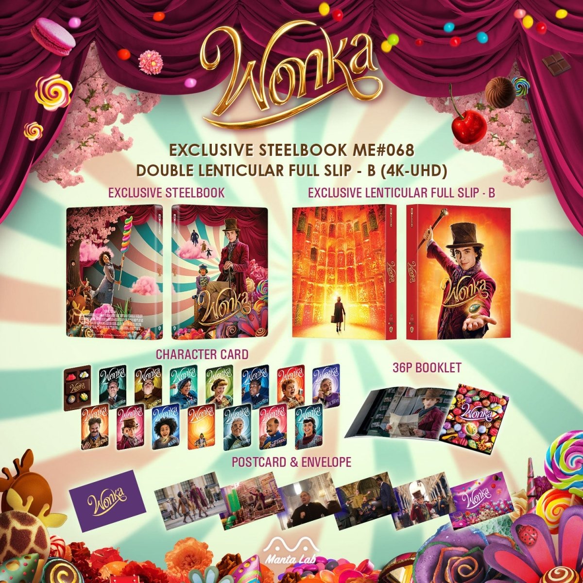 [ME68] Wonka Steelbook (Double Lenticular Full Slip-B) in - STEELBOOK by WARNER | Collectong