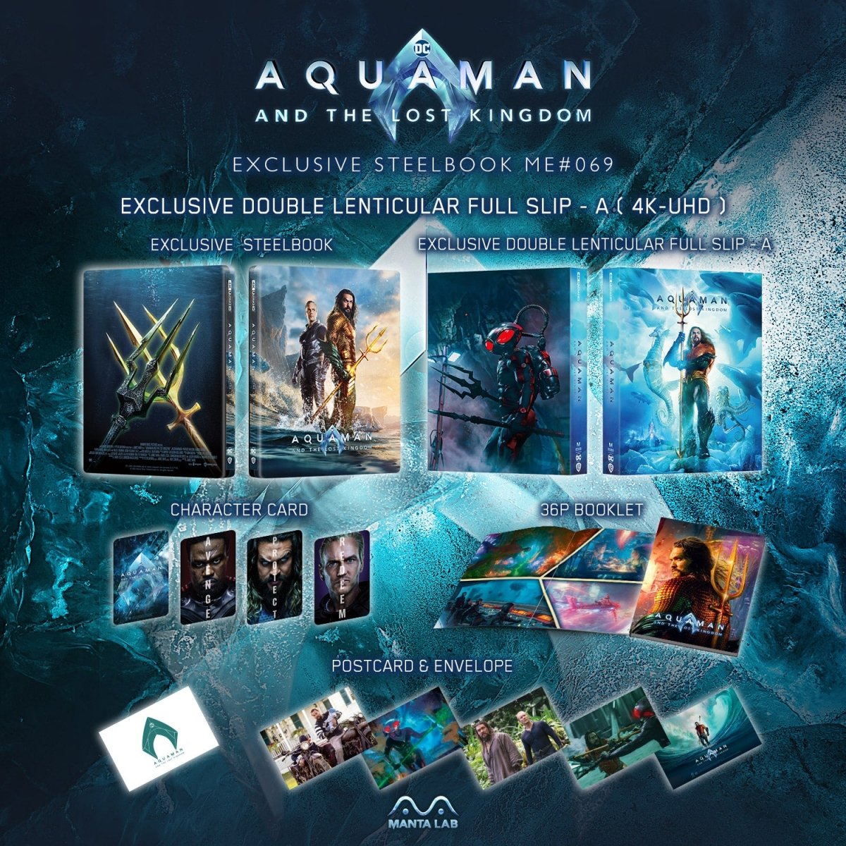 [ME69] Aquaman and The Lost Kingdom Steelbook (Double Lenticular Full Slip-A) in - STEELBOOK by WARNER | Collectong