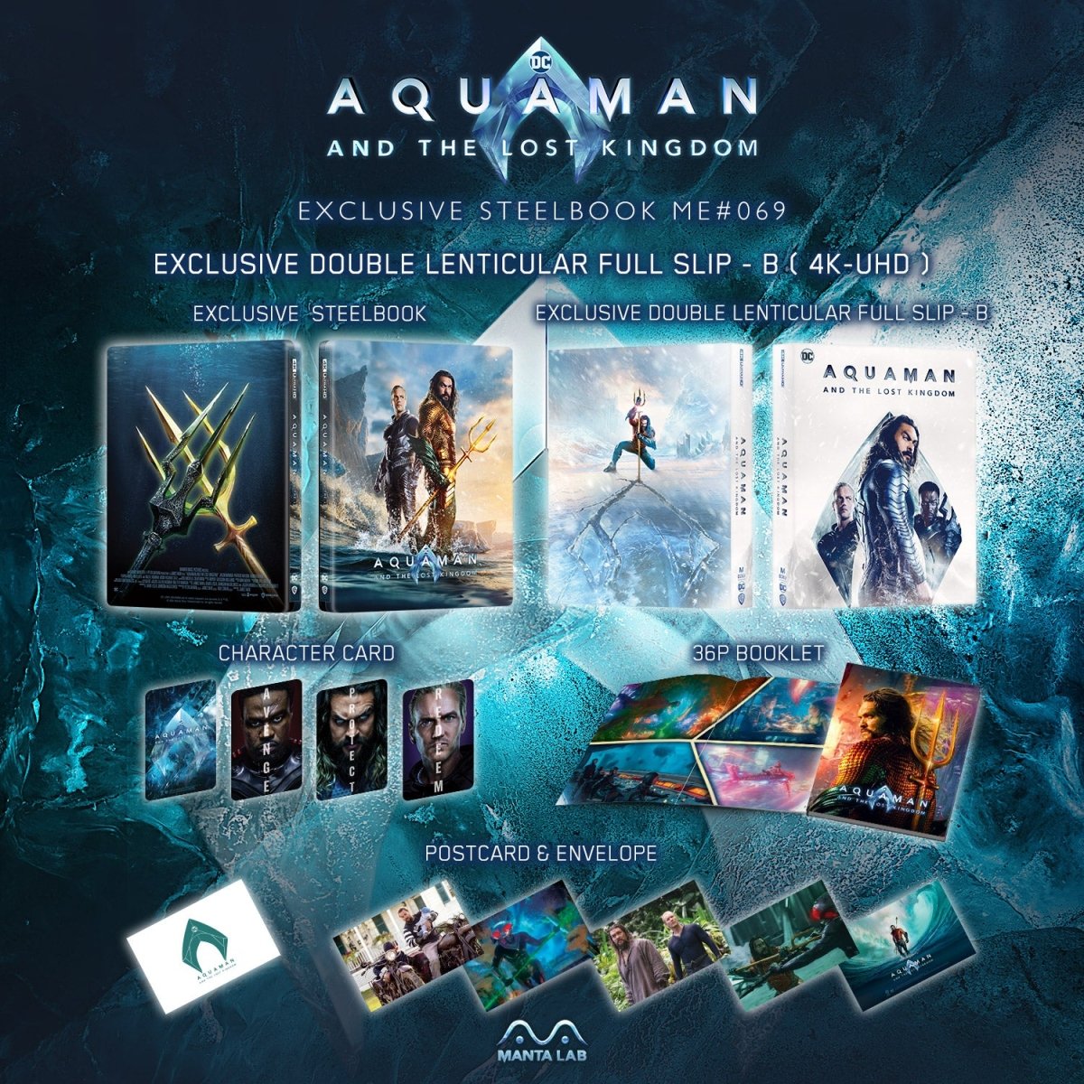 [ME69] Aquaman and The Lost Kingdom Steelbook (Double Lenticular Full Slip-B) in - STEELBOOK by WARNER | Collectong