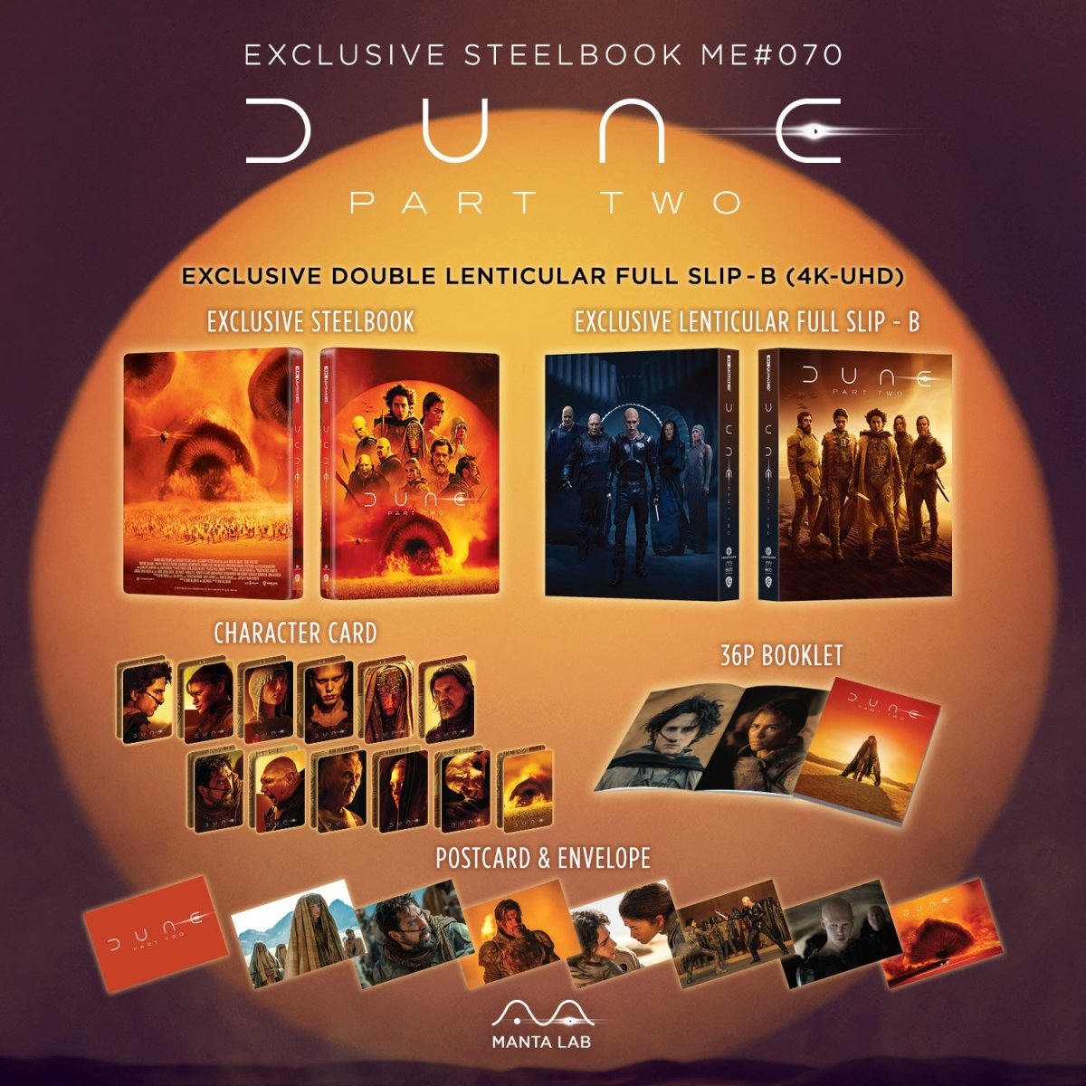 [ME70] Dune: Part Two Steelbook (Double Lenticular Full Slip-B) in - STEELBOOK by WARNER | Collectong