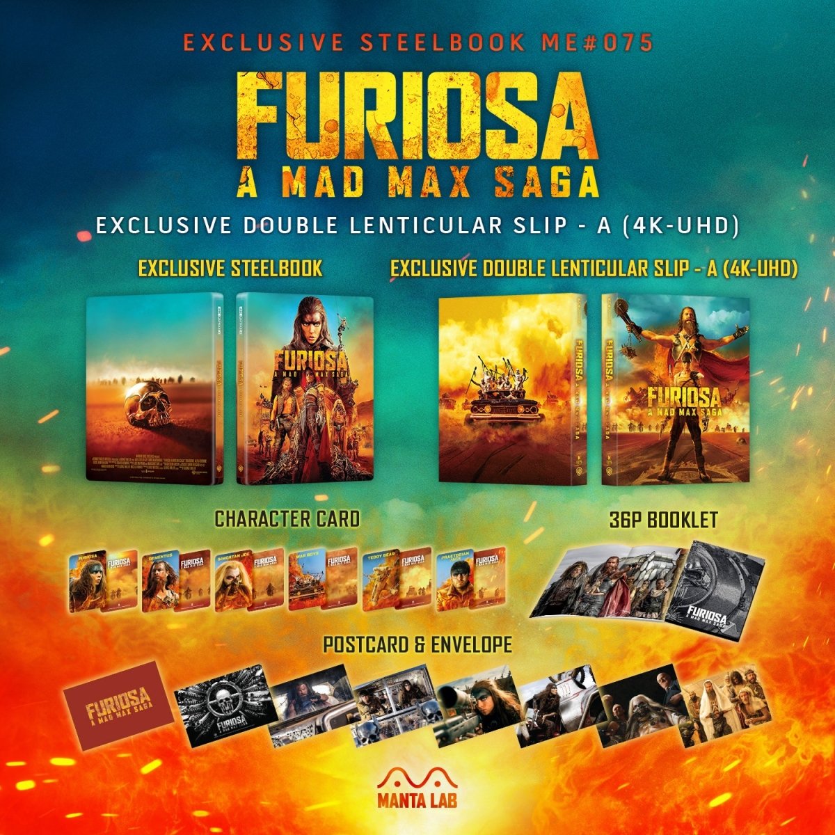[ME75] Furiosa Steelbook (Double Lenticular Full Slip-A)(Standard+Chrome UHD) in - STEELBOOK by WARNER | Collectong