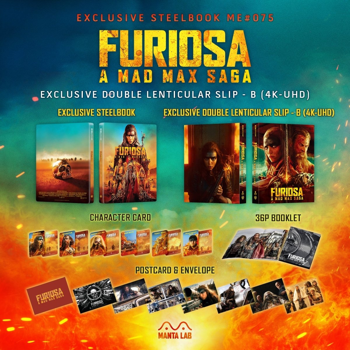[ME75] Furiosa Steelbook (Double Lenticular Full Slip-B)(Standard+Chrome UHD) in - STEELBOOK by WARNER | Collectong