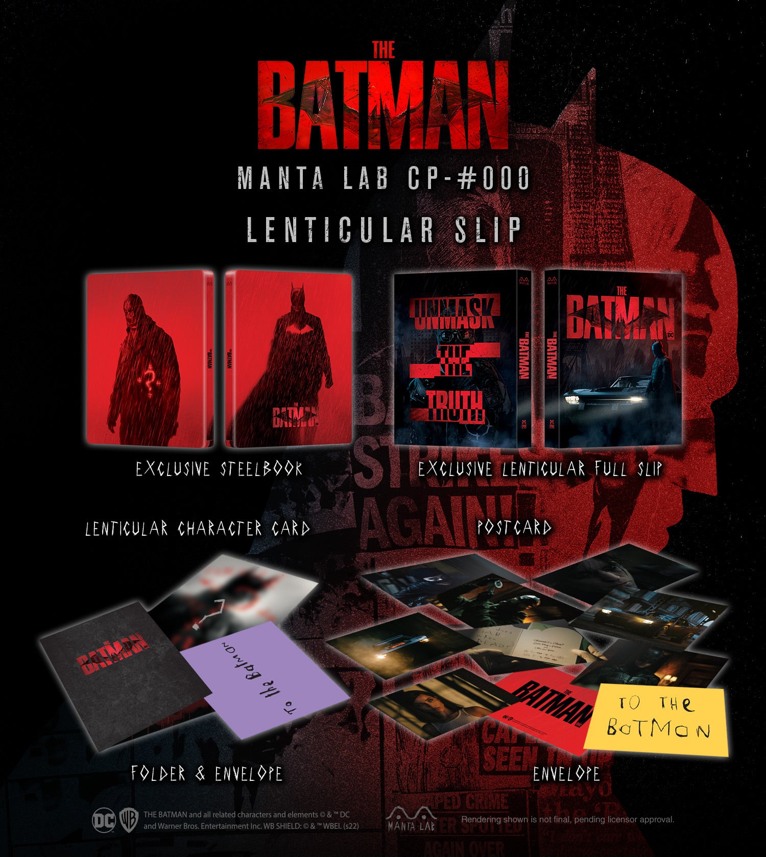 [MCP#-000] The Batman Steelbook (Lenticular Full Slip)(Consumer Product)