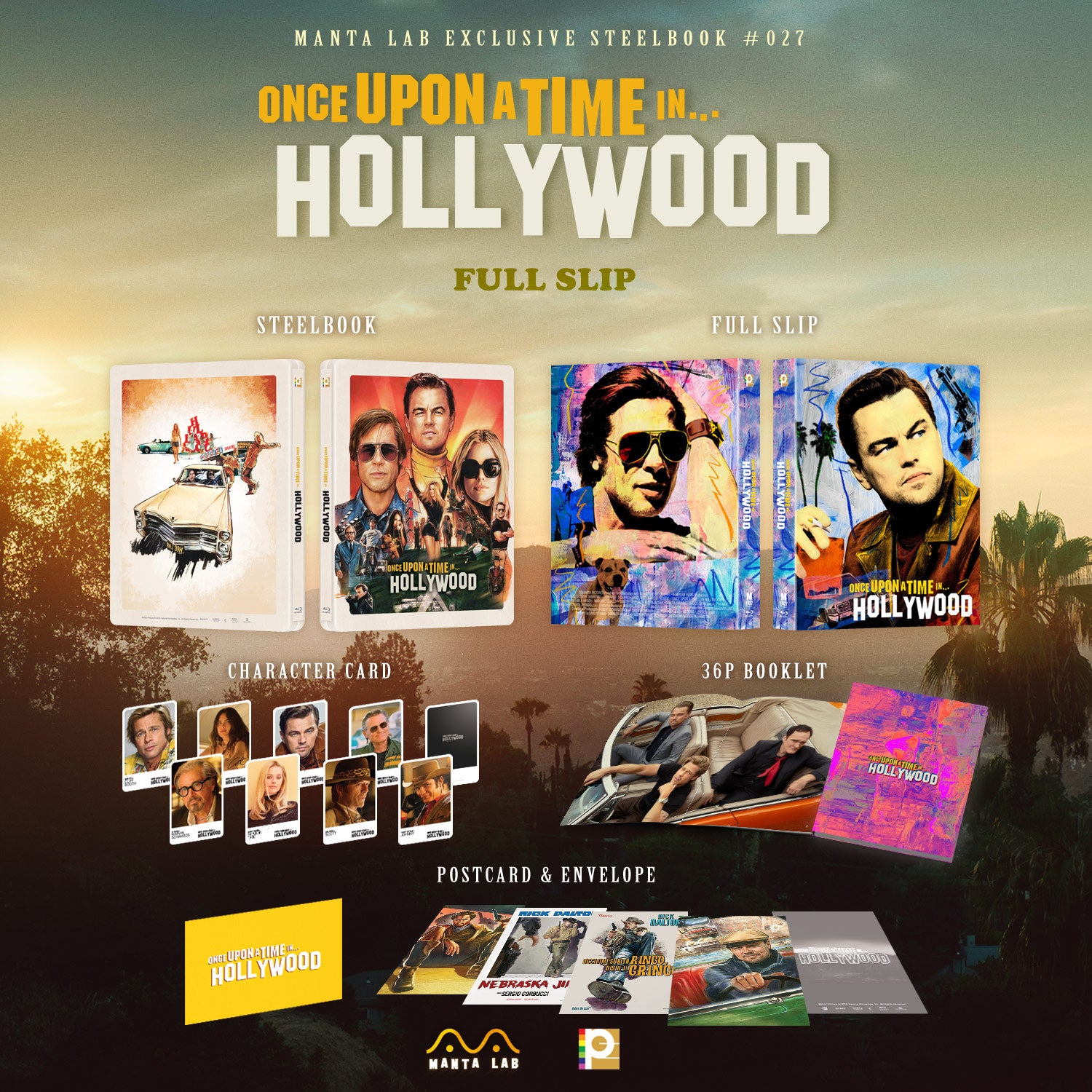 [ME#27] Once Upon A Time In Hollywood Steelbook (Full Slip)