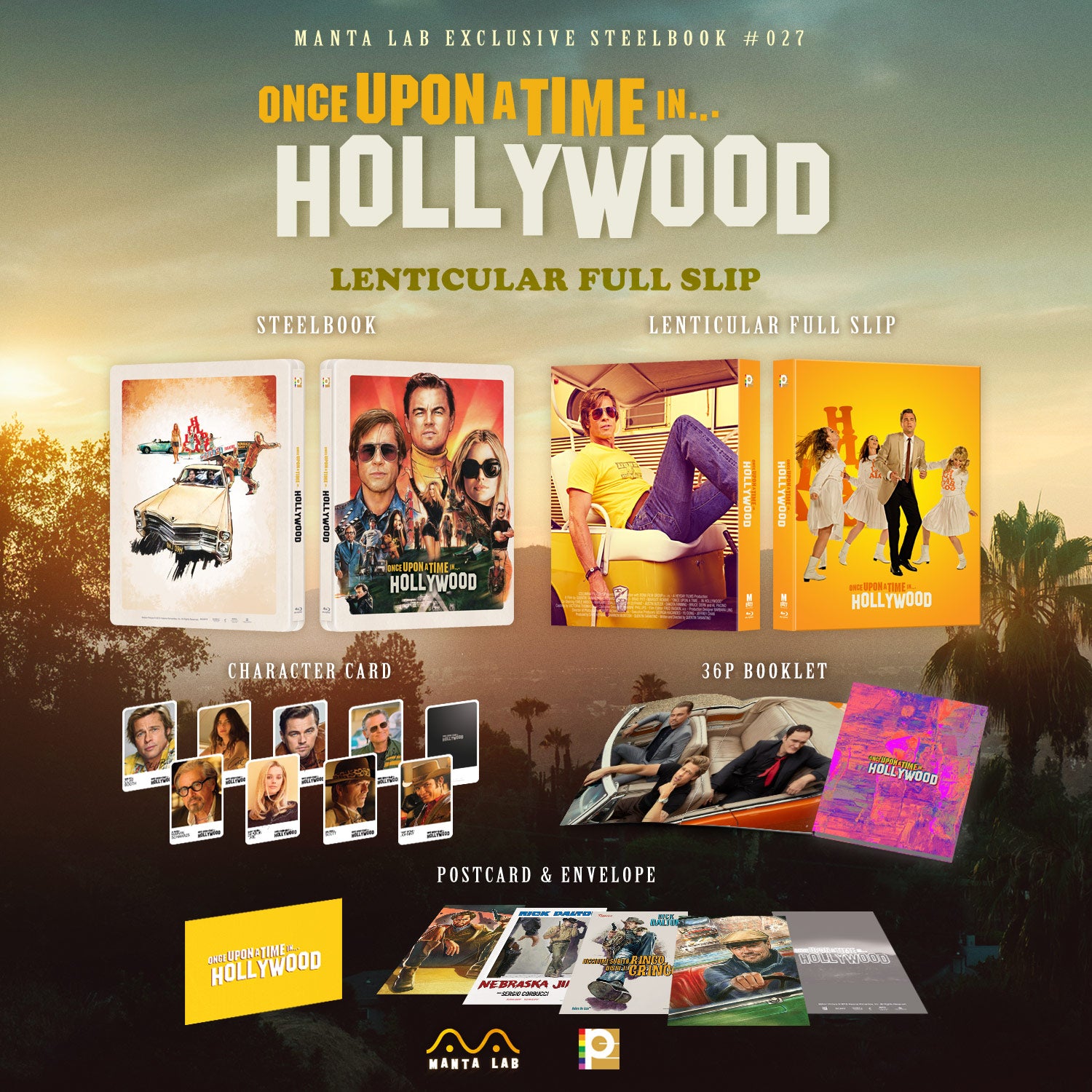 [ME#27] Once Upon A Time In Hollywood Steelbook (Lenticular Full Slip)