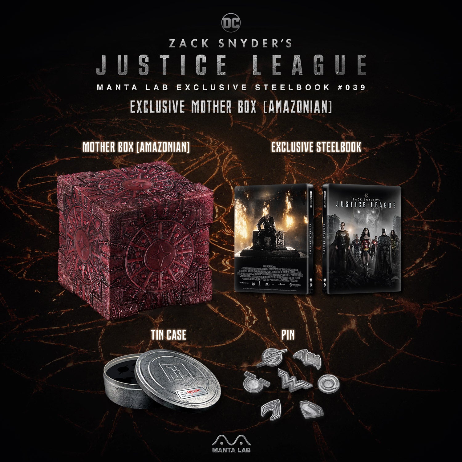 ME 39 Zack Snyder s Justice League Steelbook Motherbox AM