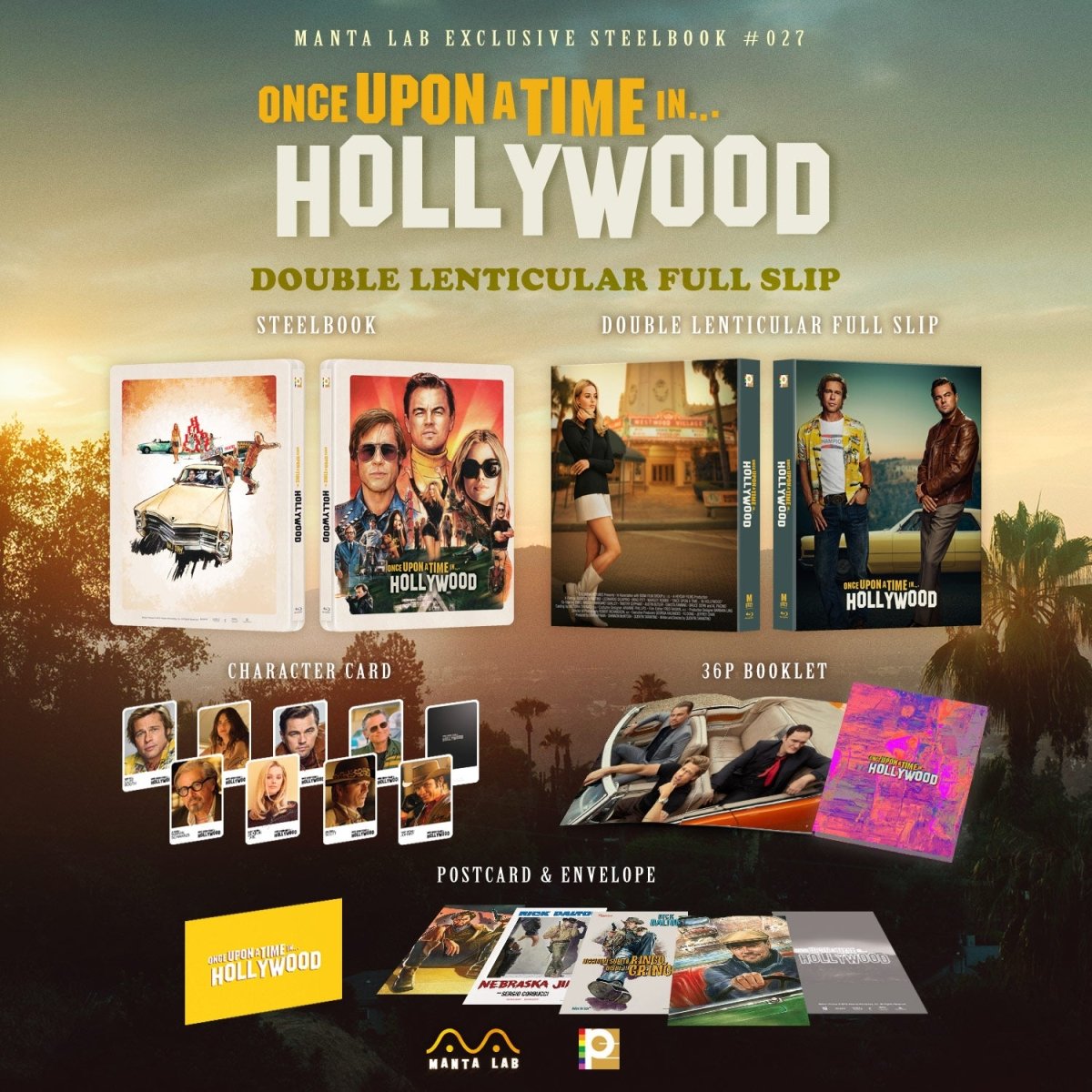 [ME27] Once Upon A Time In Hollywood Steelbook (Double Lenticular Full Slip) in - STEELBOOK by PANORAMA | Collectong