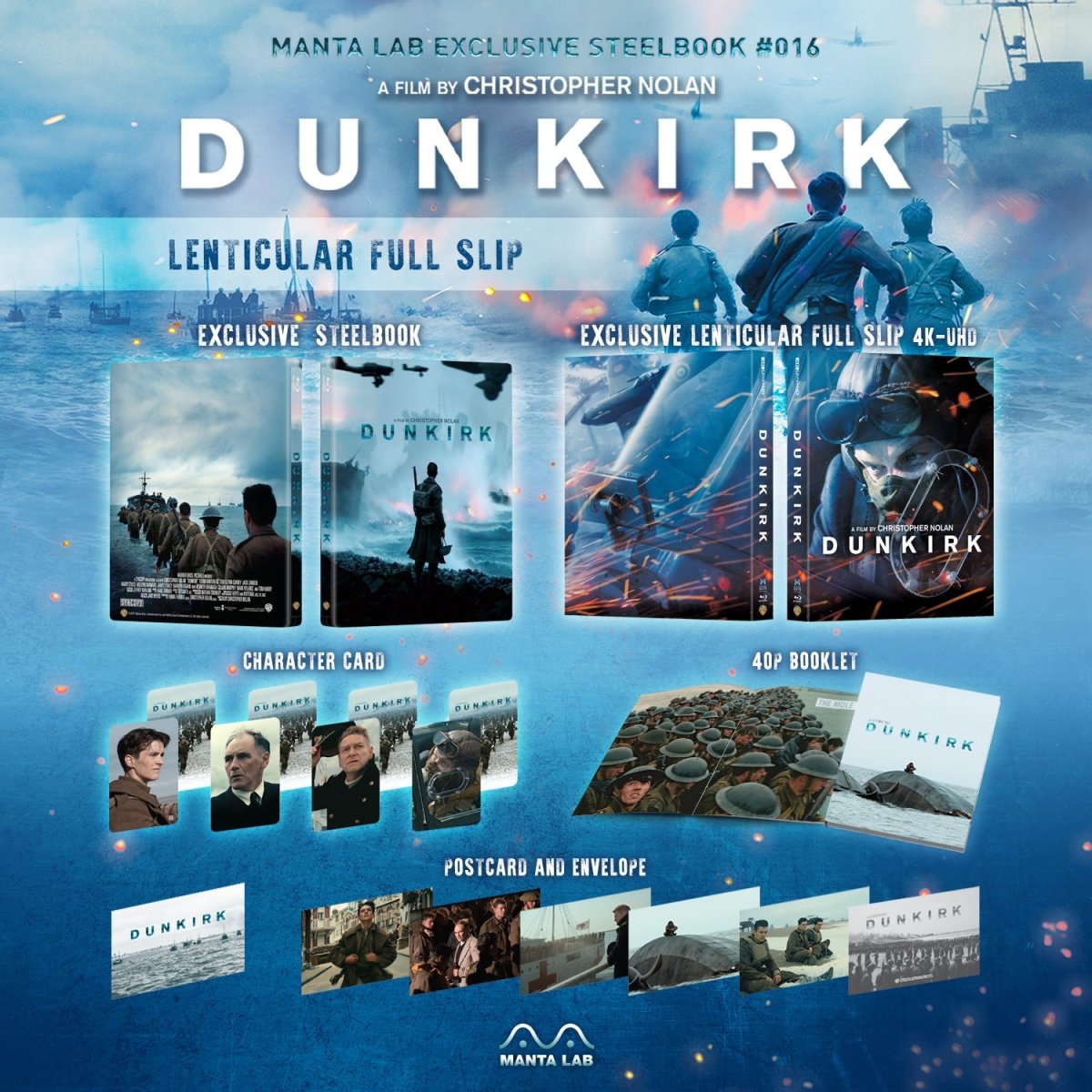 [ME16] Dunkirk Steelbook (Lenticular Full Slip) in - STEELBOOK by WARNER | Collectong