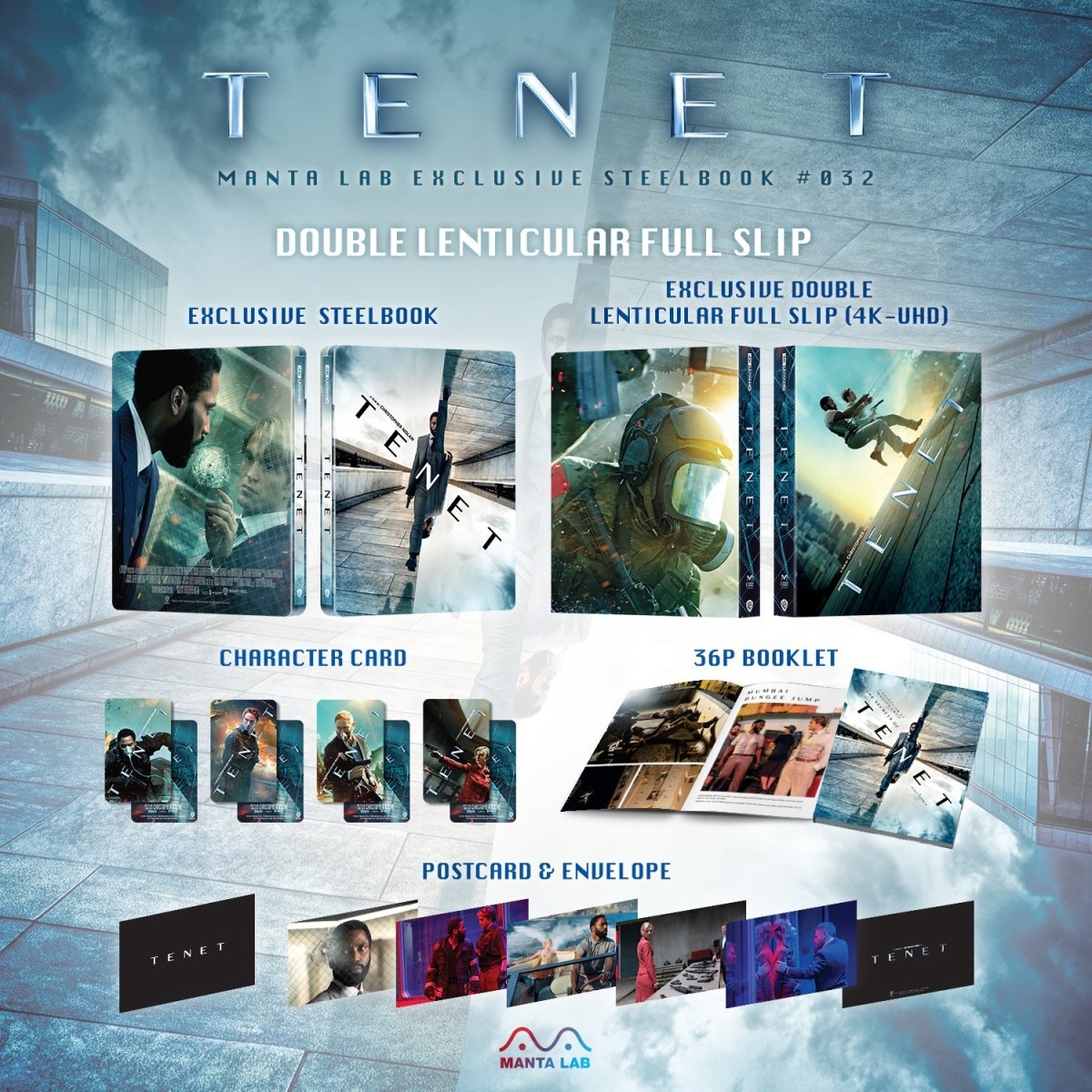 [ME32] Tenet Steelbook (Double Lenticular Full Slip) in - STEELBOOK by WARNER | Collectong