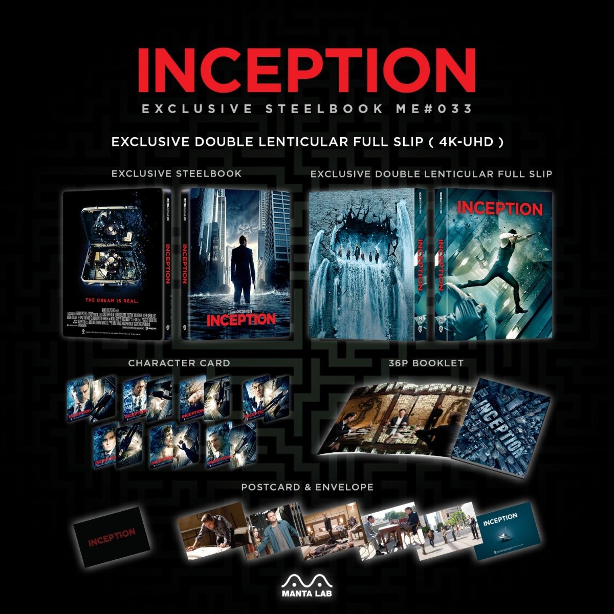 [ME33] Inception Steelbook (Double Lenticular Full Slip) in - STEELBOOK by WARNER | Collectong